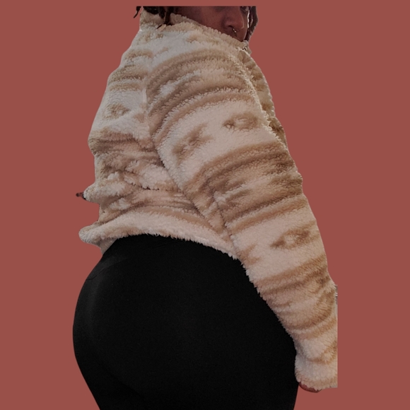 ❤sold❤aztec granny style sherpa teddy feel fleece - Picture 8 of 12